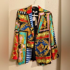 Mango Multicolor Baroque Blazer